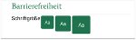 Barrierefreiheit - Schriftgröße ändern.